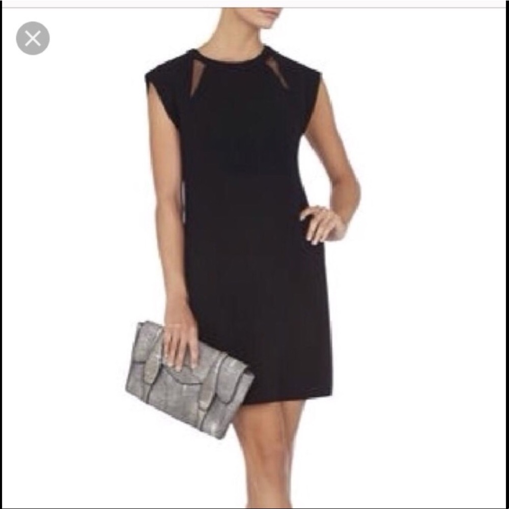 BCBG black Dress with Sheer Panels